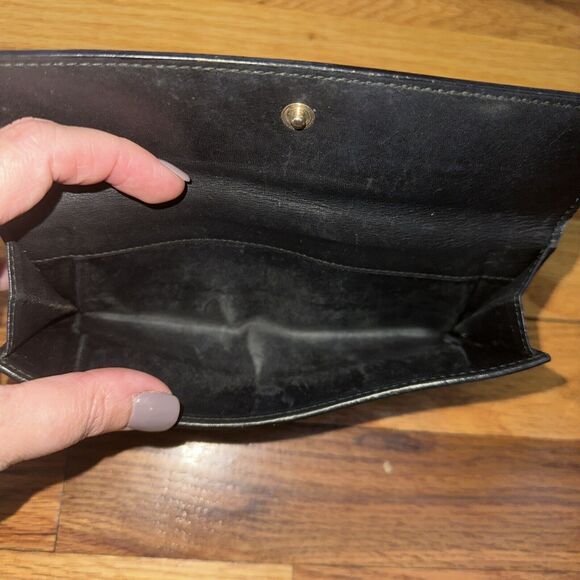 Authentic GUCCI Long Wallet Card Coin Bill Case Purse Heart Black - Picture 4 of 7